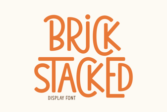 Brick Stacked Font: Bold Text Design