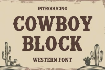 Cowboy Block Font: Bold Western Typography for Creative Projects