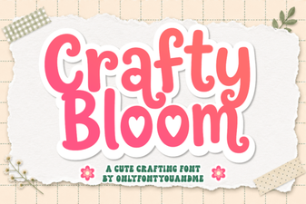 Crafty Bloom Font for Creative Diy Projects and Designs